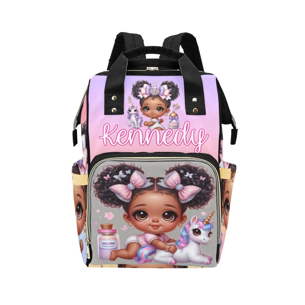 Unicorn Baby Bag (Gray Pocket)