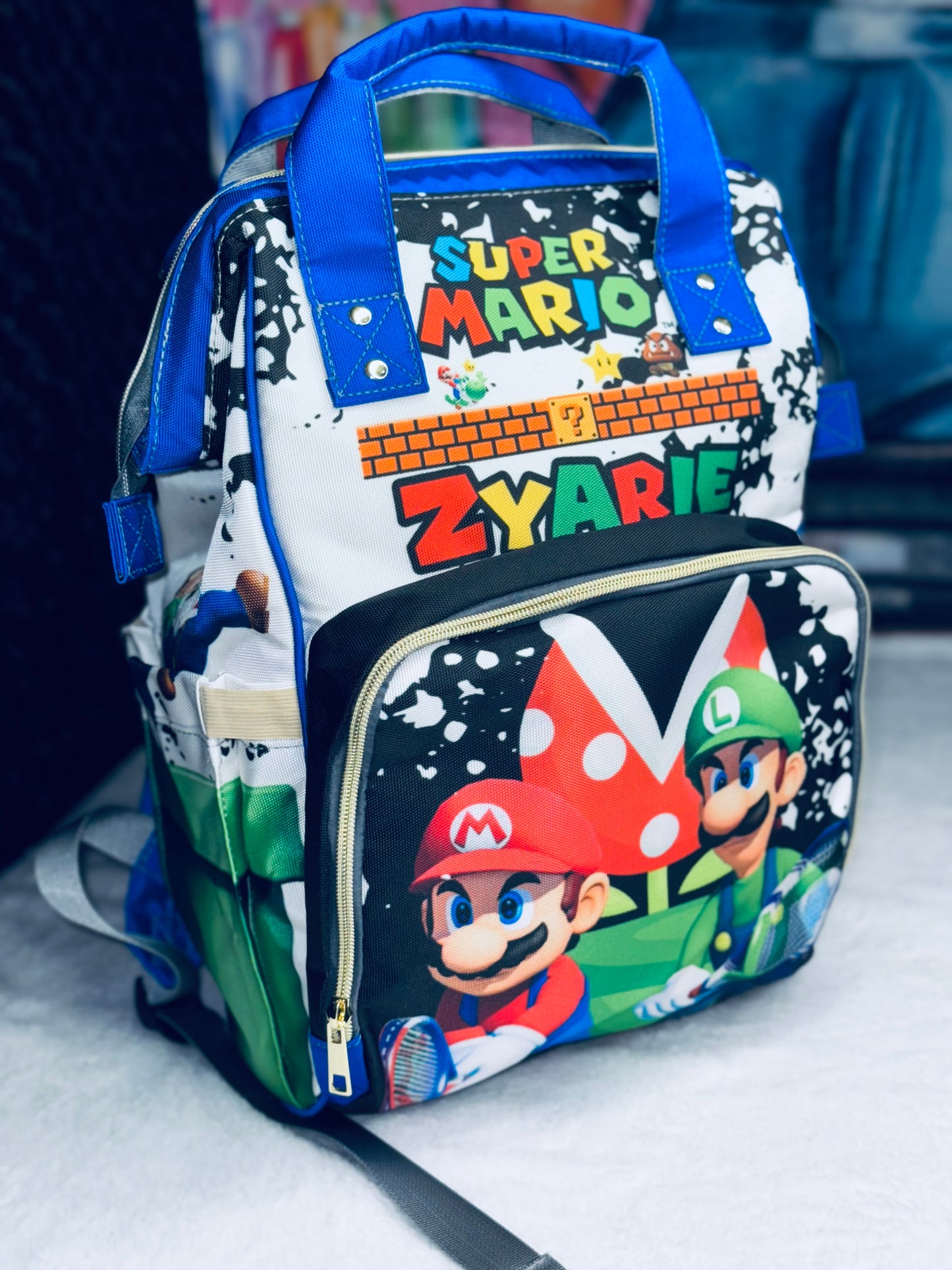 Mario and Luigi Diaper Bag