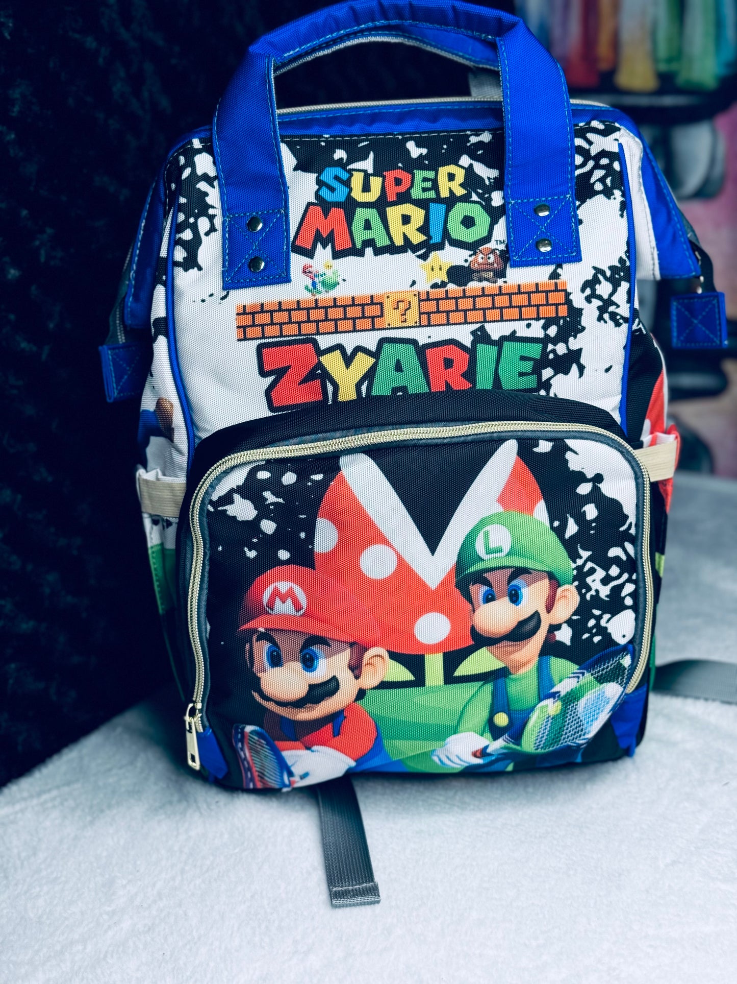 Mario and Luigi Diaper Bag