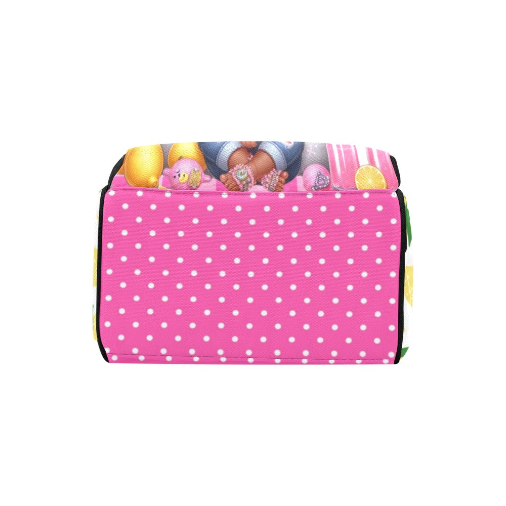 Paw Diaper bag, Mommy bag and Minky Baby Blanket Bundle