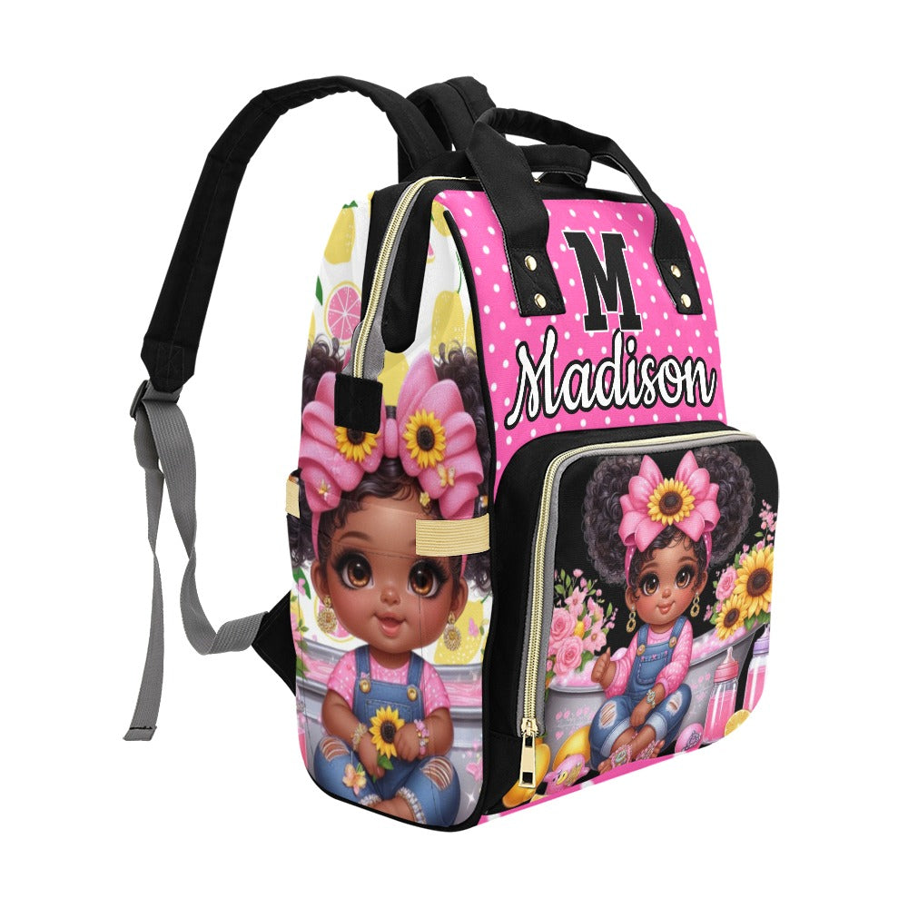 Personalized Diaper Bag and Minky Baby Blanket Bundle