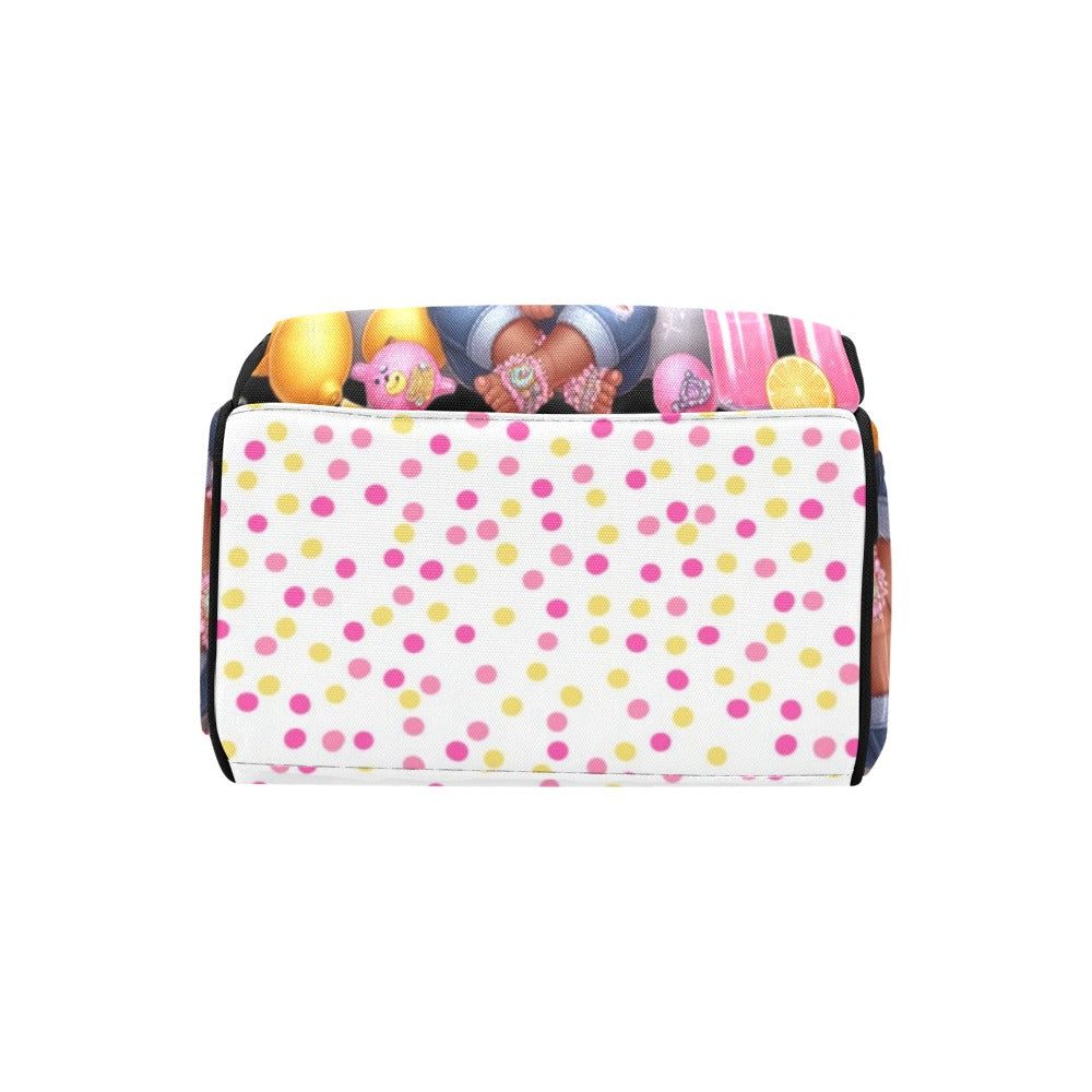 Paw Diaper bag, Mommy bag and Minky Baby Blanket Bundle