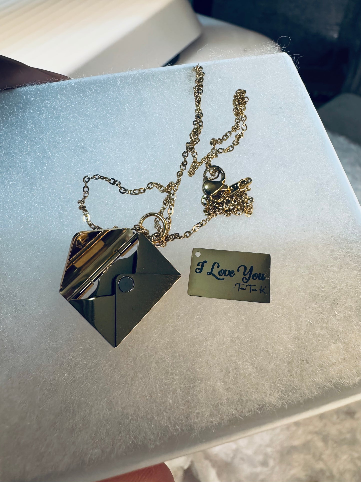 Hidden Message Envelope Necklace