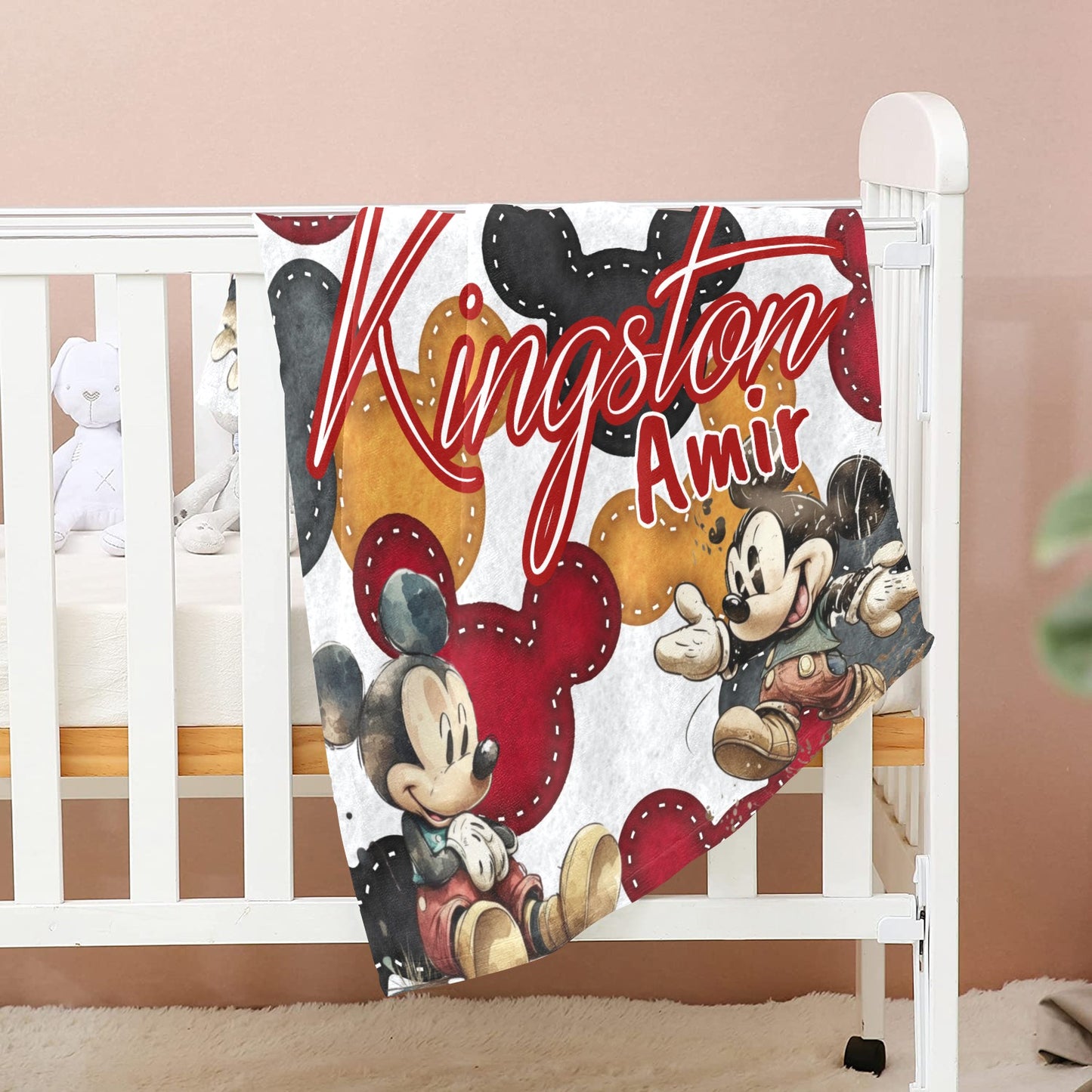Personalized Diaper Bag and Minky Baby Blanket Bundle