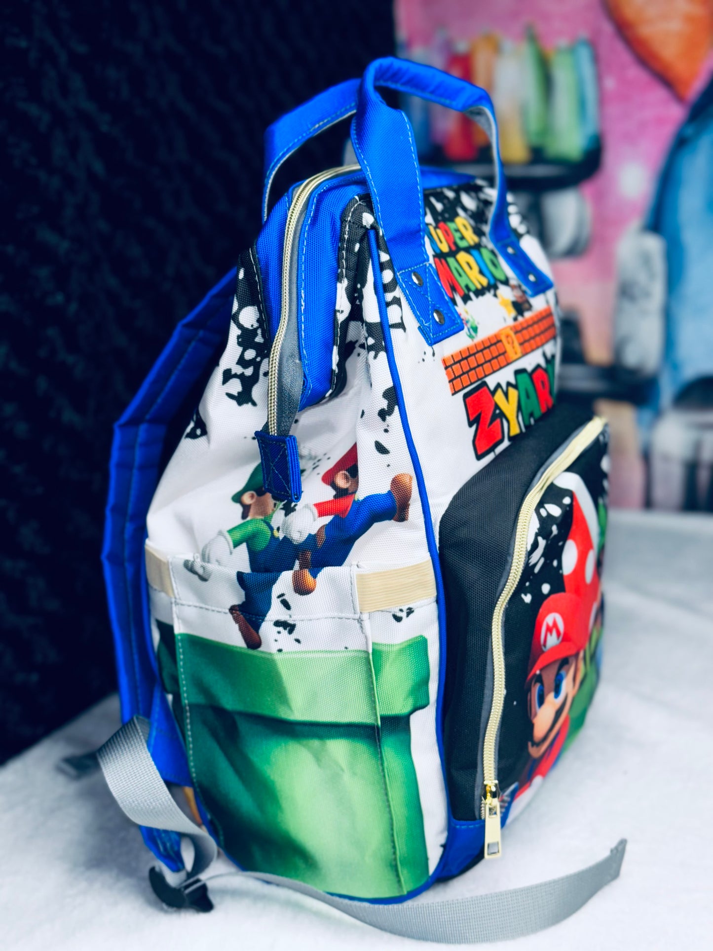 Mario and Luigi Diaper Bag