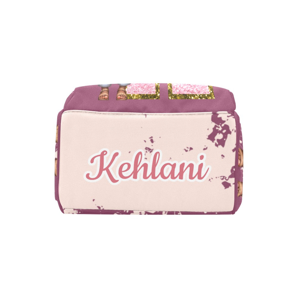 Princess Diaper Bag and Minky Baby Blanket Bundle