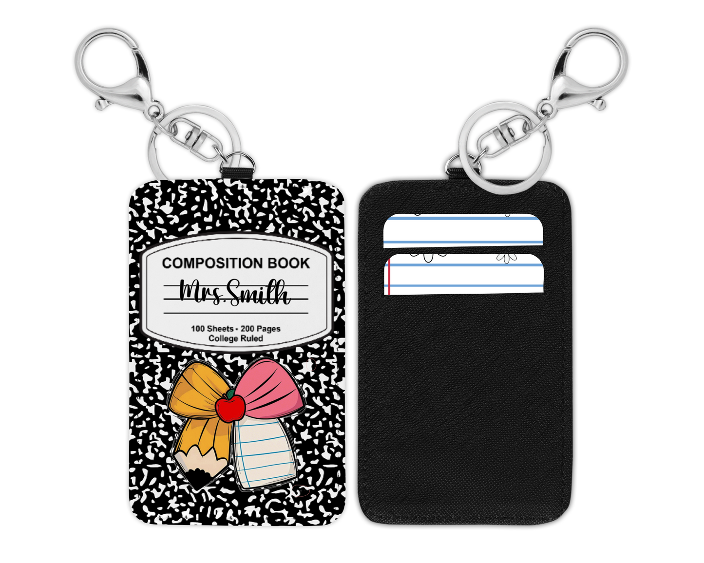 Teacher Composition ID badge Holder (Breakaway Lanyard)