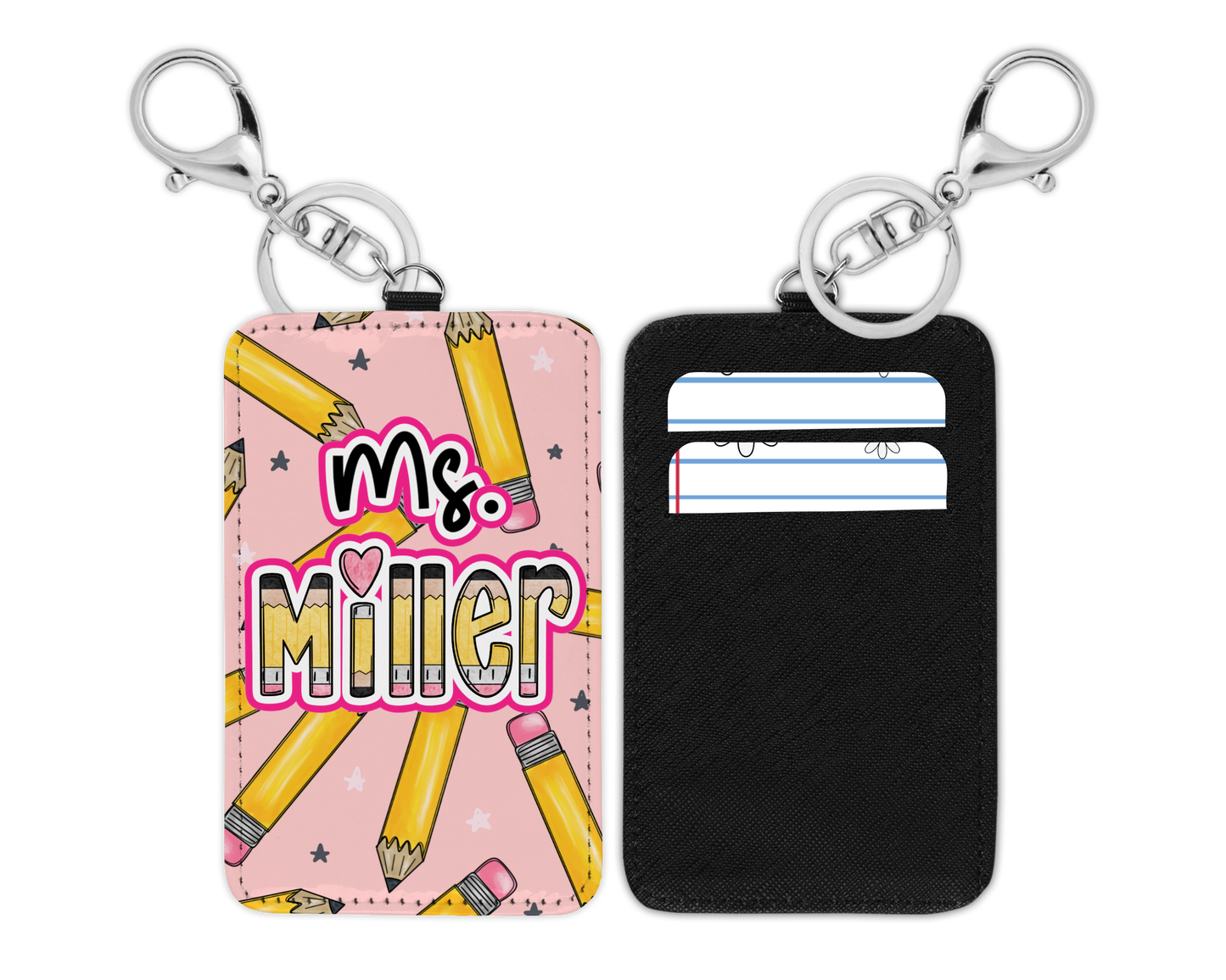 Pencil Teacher ID
badge Holder
(Breakaway Lanyard)