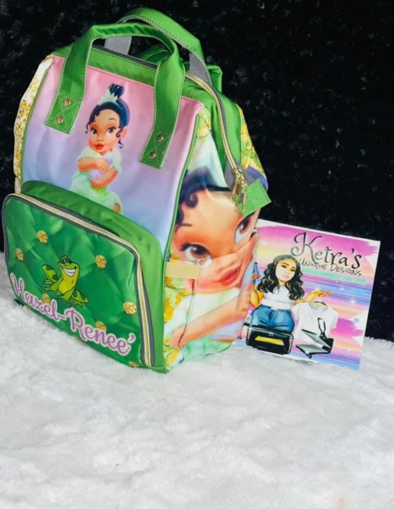 Personalized Diaper Bag and Minky Baby Blanket Bundle