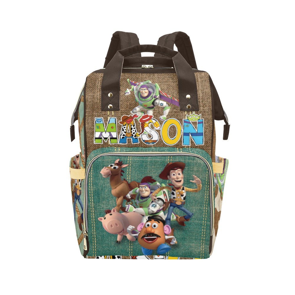 Personalized Toy Story Diaper Bag and Minky Baby Blanket Bundle