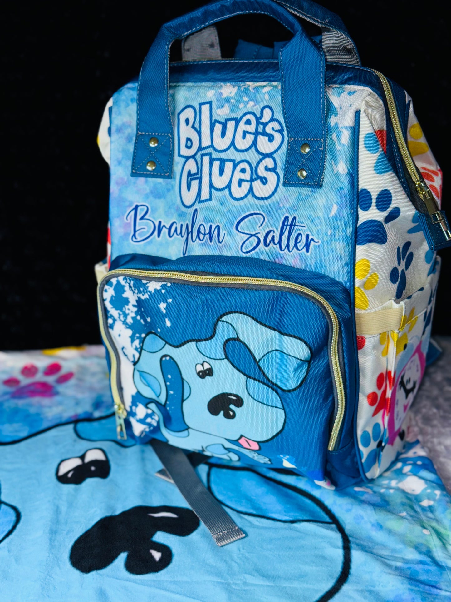 Blues Clues Baby Bag and Minky Baby Blanket