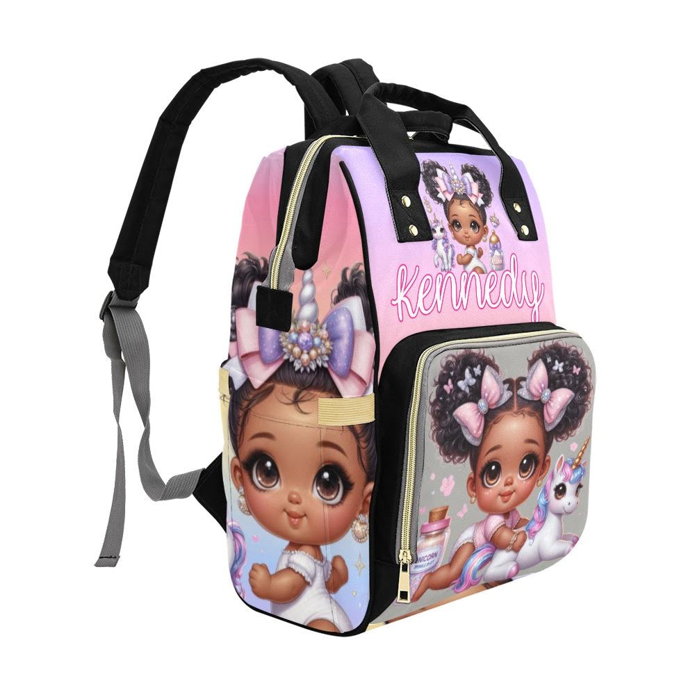 Unicorn Baby Bag (Gray Pocket)