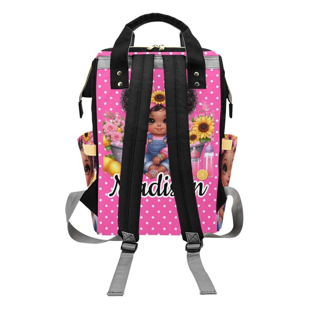 Personalized Diaper Bag and Minky Baby Blanket Bundle