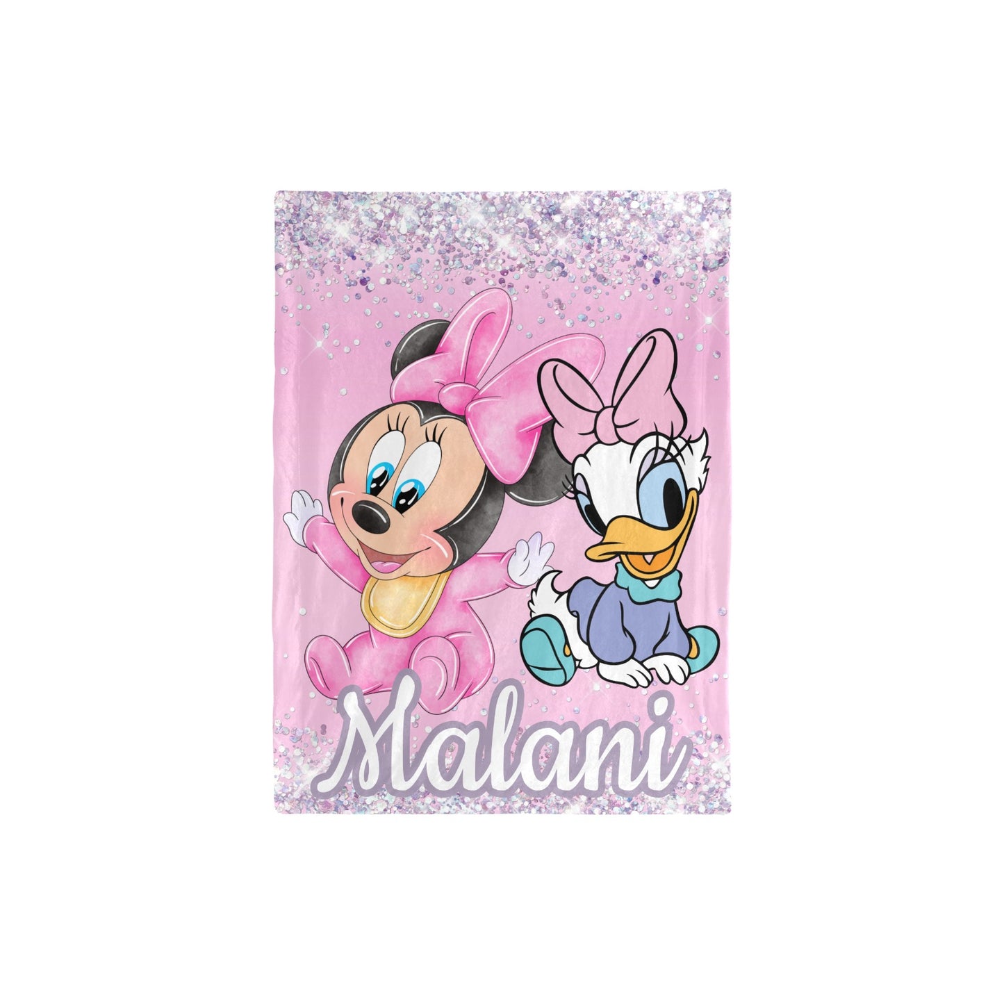 Minnie and Daisy Diaper bag and Minky Baby Blanket Bundle