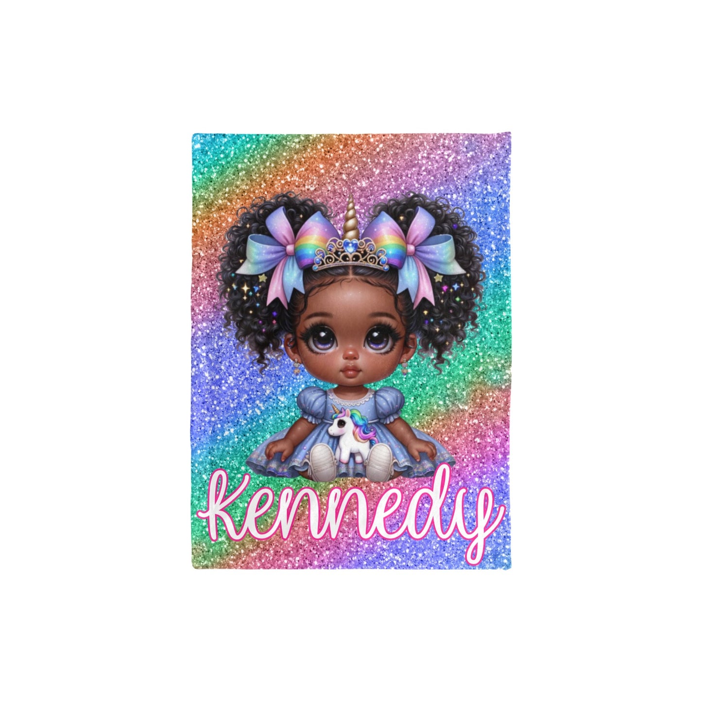 Rainbow Unicorn Cozy Minky Baby Blankets