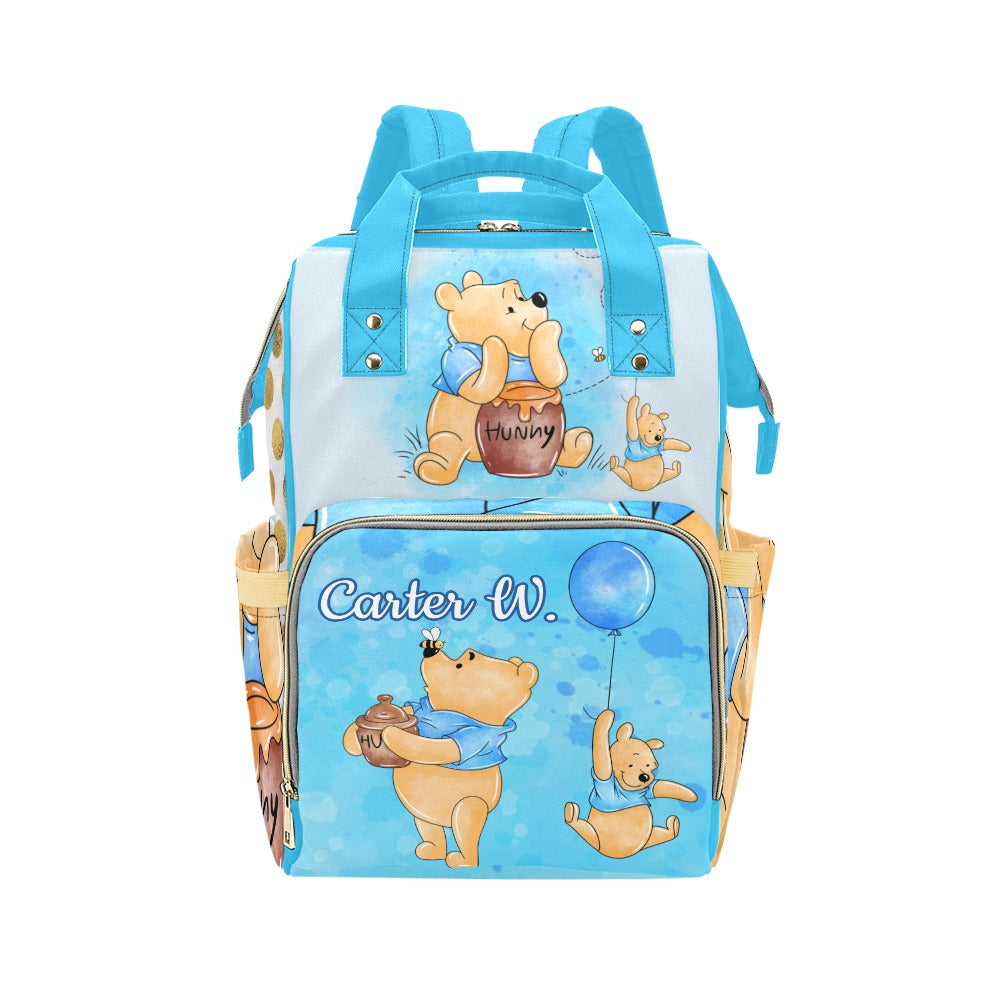 Personalized Diaper Bag and Minky Baby Blanket Bundle