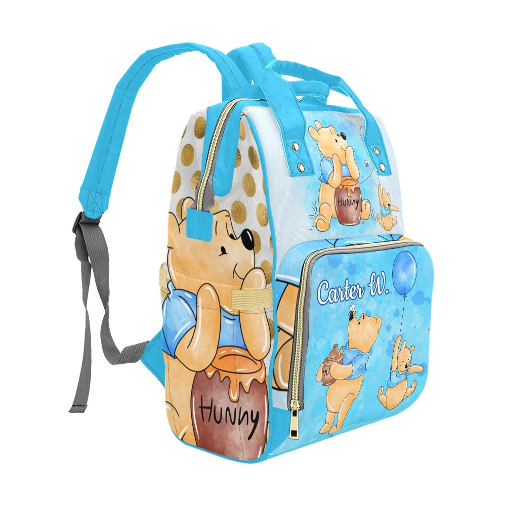 Personalized Diaper Bag and Minky Baby Blanket Bundle