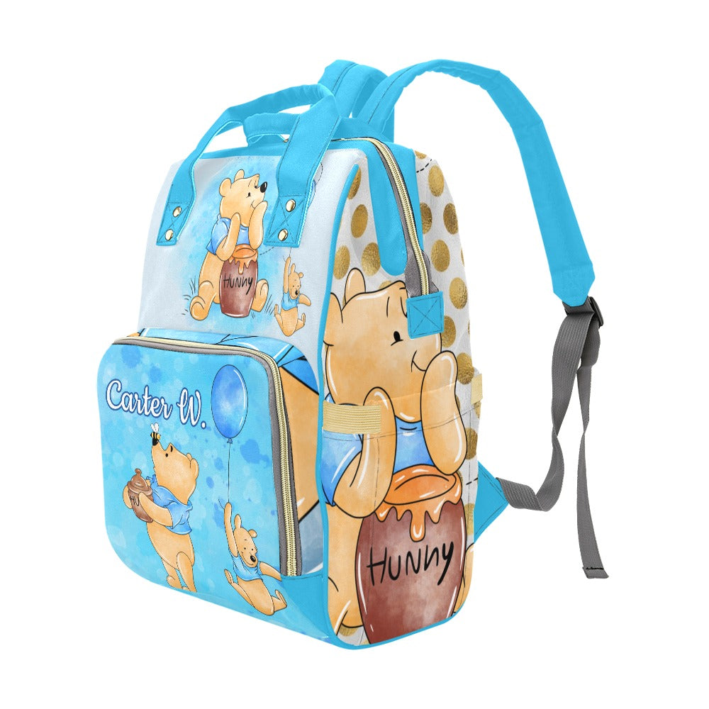 Personalized Diaper Bag and Minky Baby Blanket Bundle