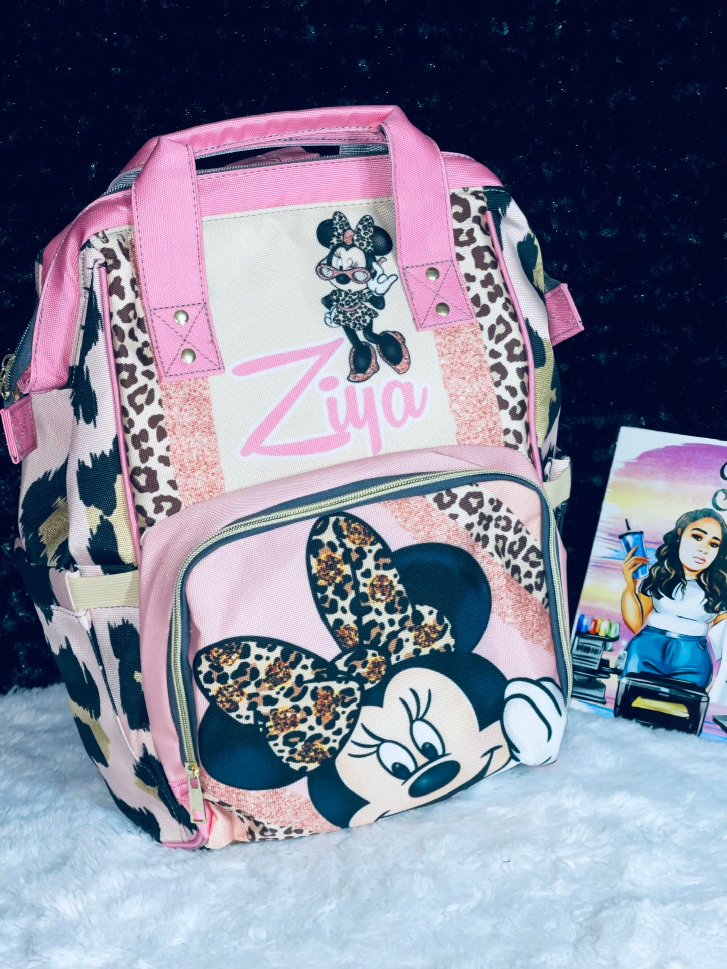 Leopard Luxe Personalized Diaper Backpack