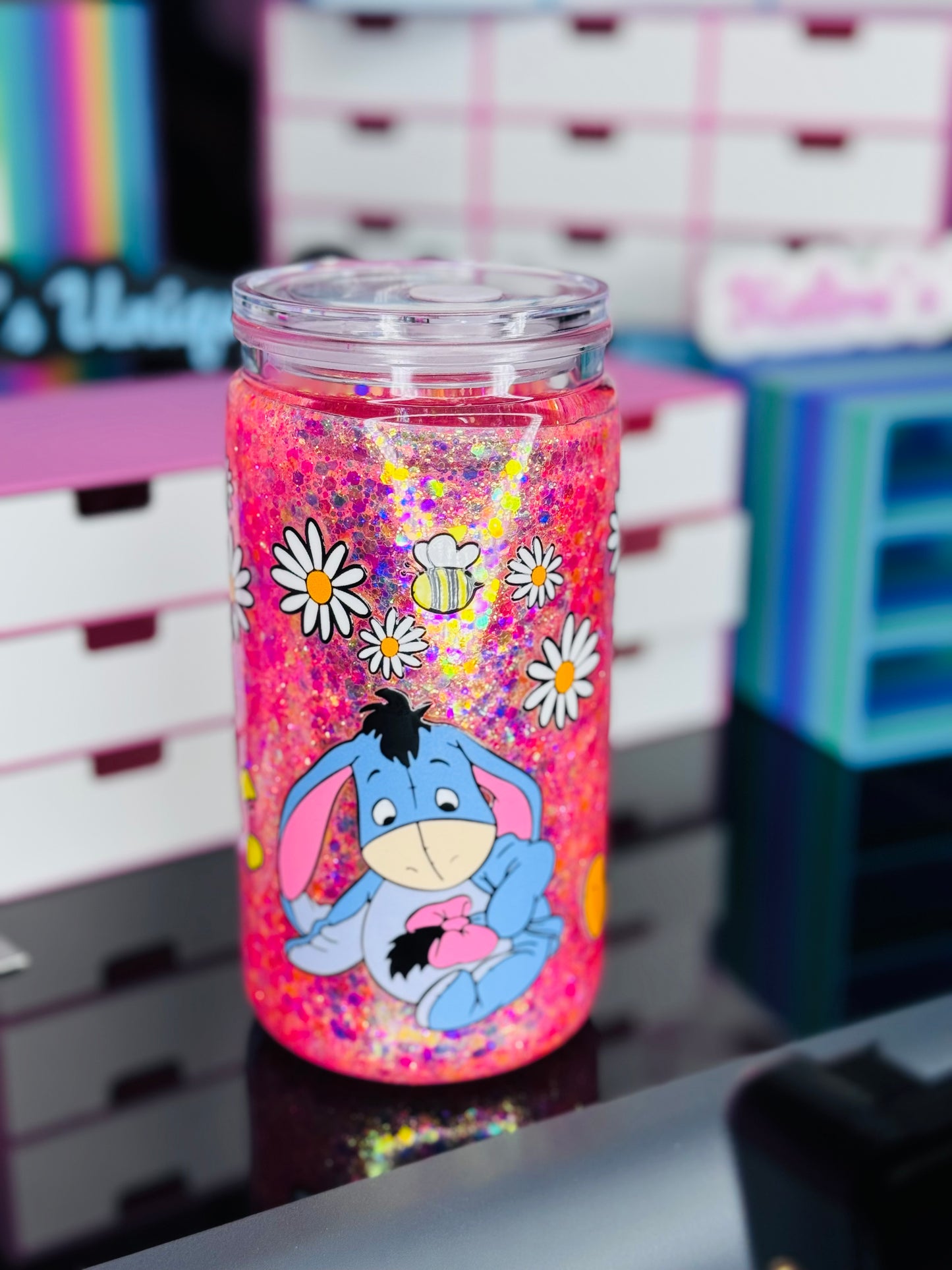 16oz Acrylic Snow globe Tumbler (Ready To ship)