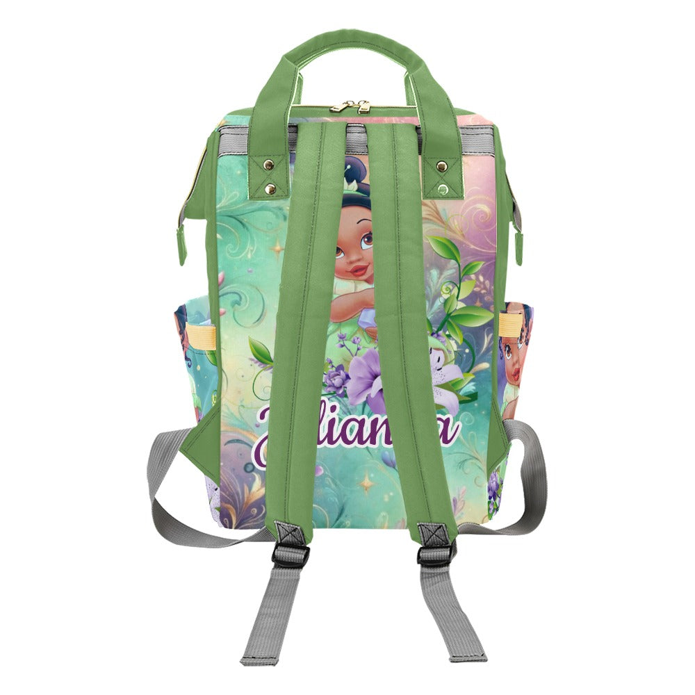 Princess and the Frog Diaper Bag Light Green Straps