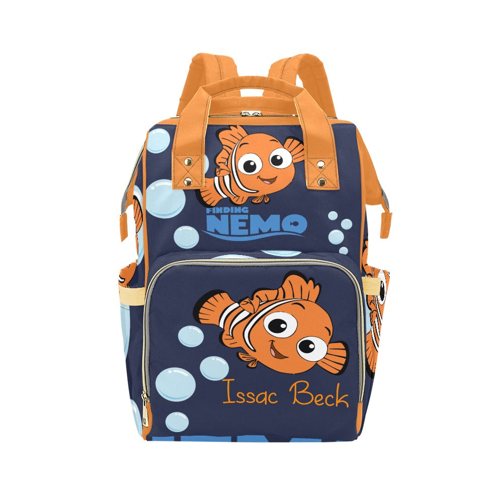 Nemo Diaper bag, Mommy bag and Minky baby blanket bundle