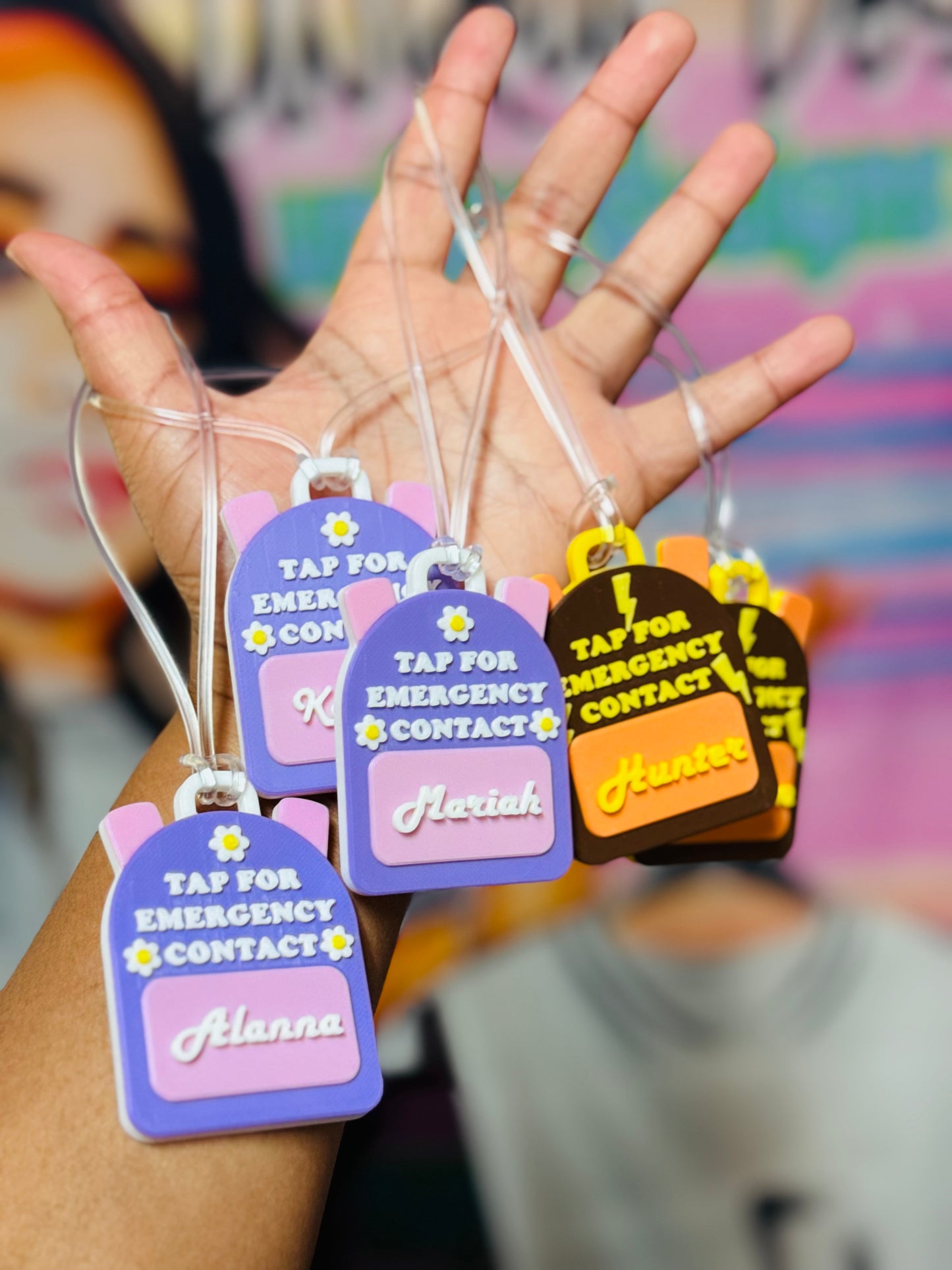 Viral Emergency Contact Book Bag Tag