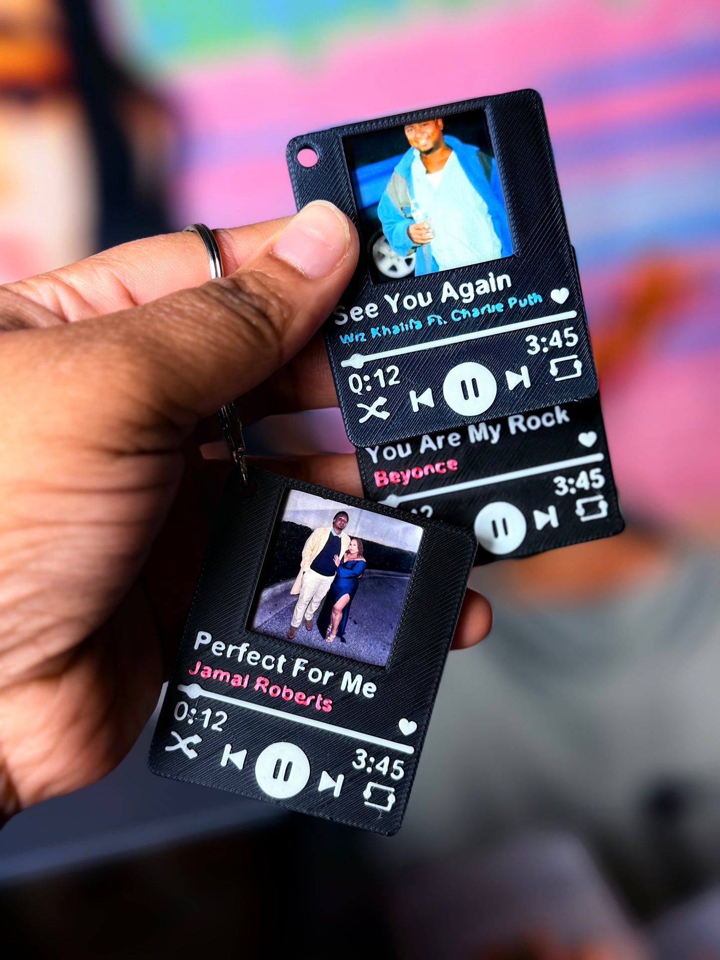 Custom Tap Music Player Keychain 🎵