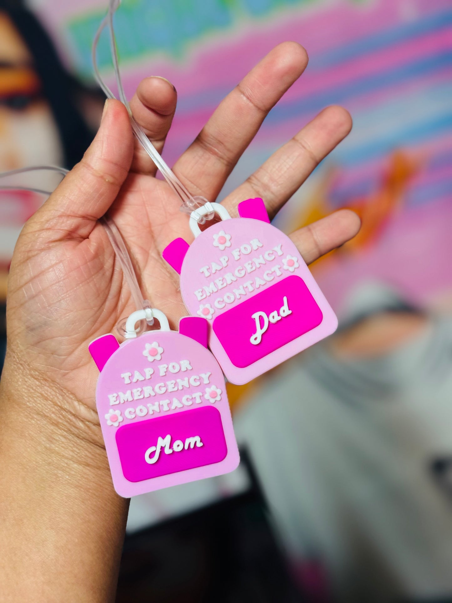 Viral Emergency Contact Book Bag Tag