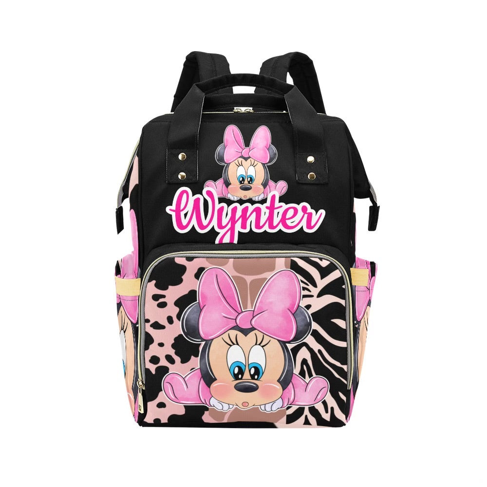 Personalized Baby Bag (Black Straps)