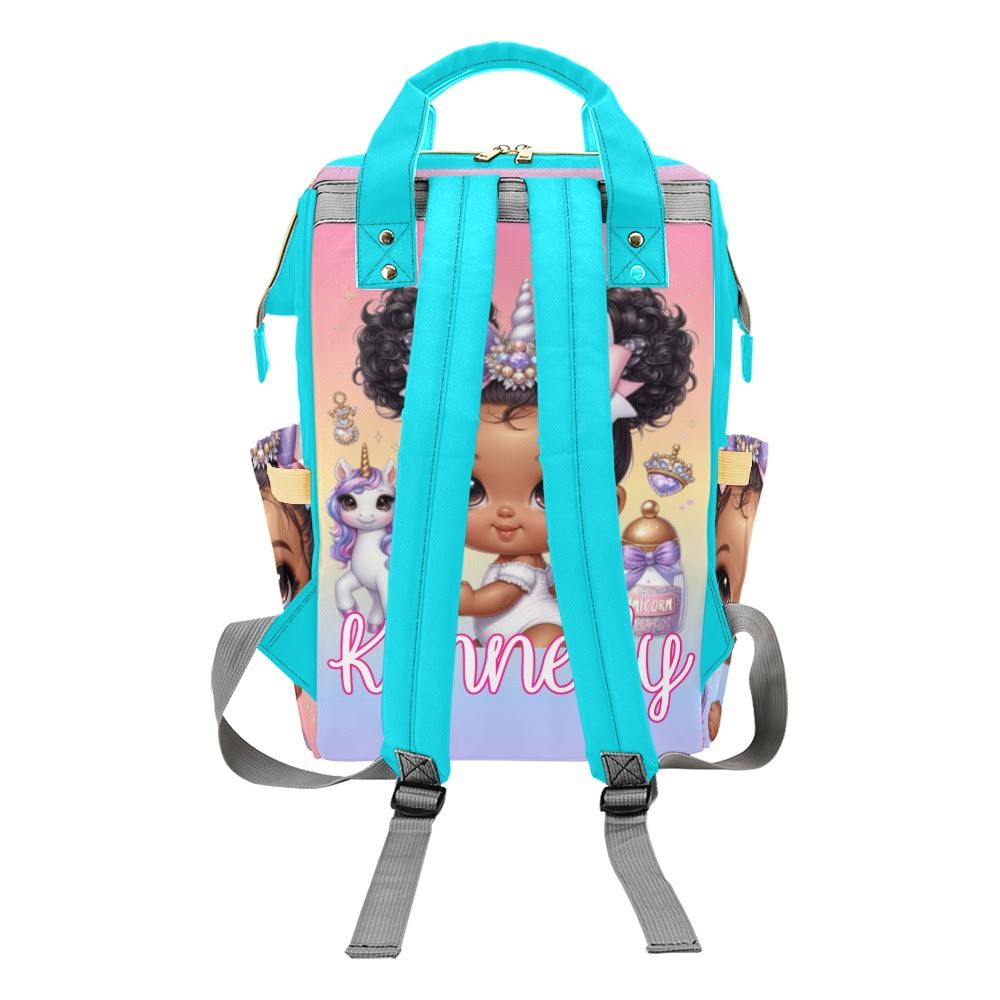 Unicorn Baby Bag (Blue Straps)