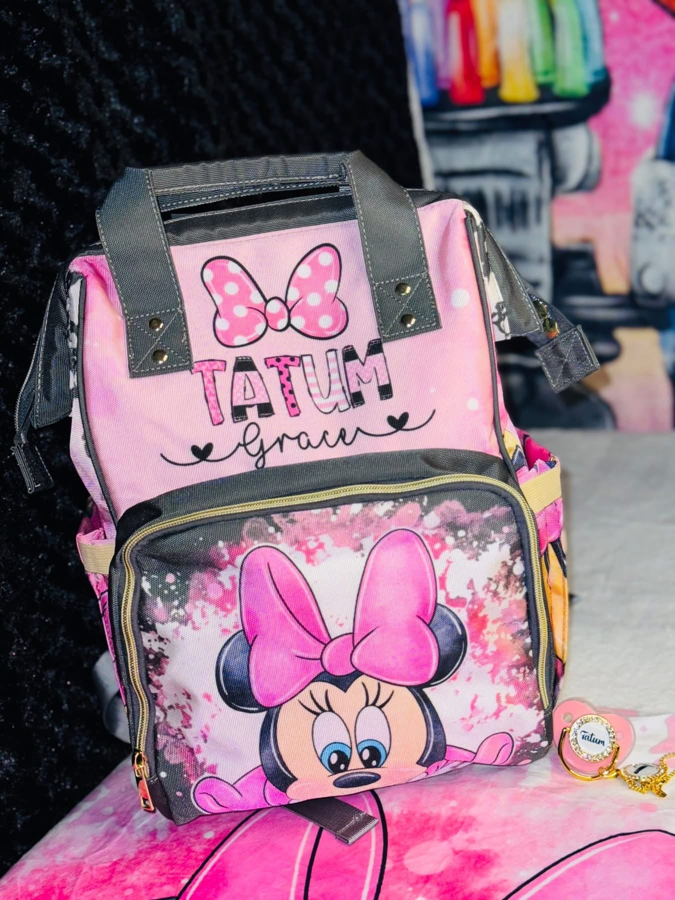 DiaperBag (Specific Theme Requests)
All themed requests should be placed under this listing.

Once your order is received, design options based on your selected theme will be shared for you to choose from via text or email within 24–48 business hours.