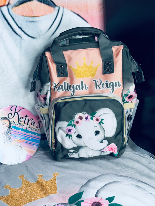 Elephant Diaper Baby Bag