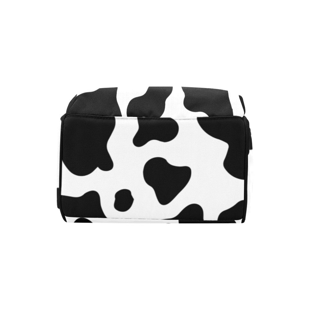 Cow Print Baby Bag and Minky Baby Blanket Bundle