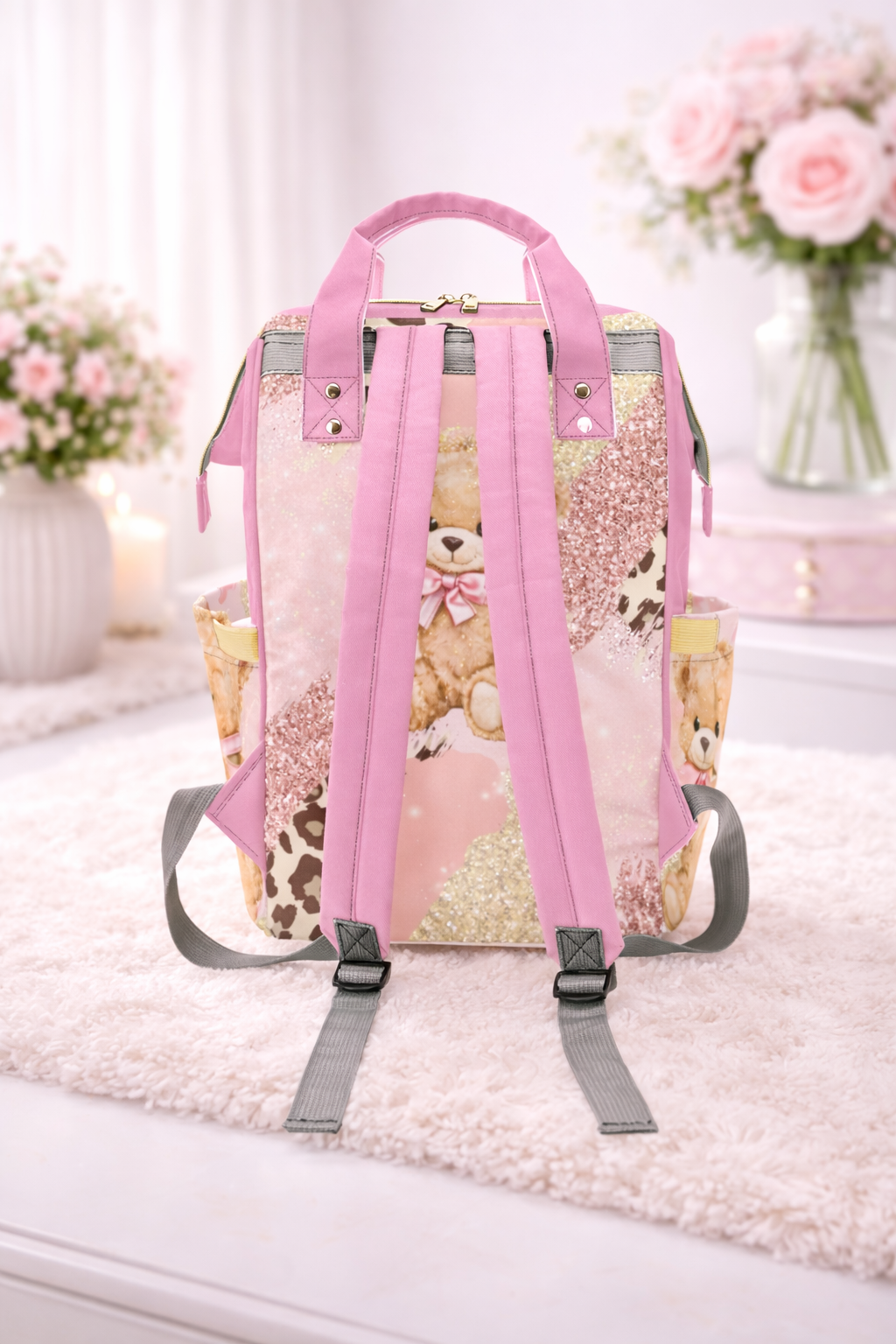 ✨ Personalized Teddy Luxe Diaper Bag