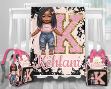 Load image into Gallery viewer, Princess Diaper Bag and Minky Baby Blanket Bundle
