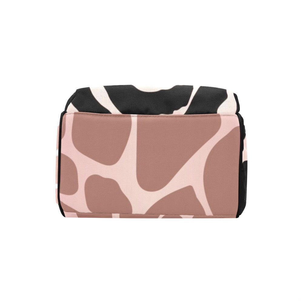 Personalized animal print diaper bag