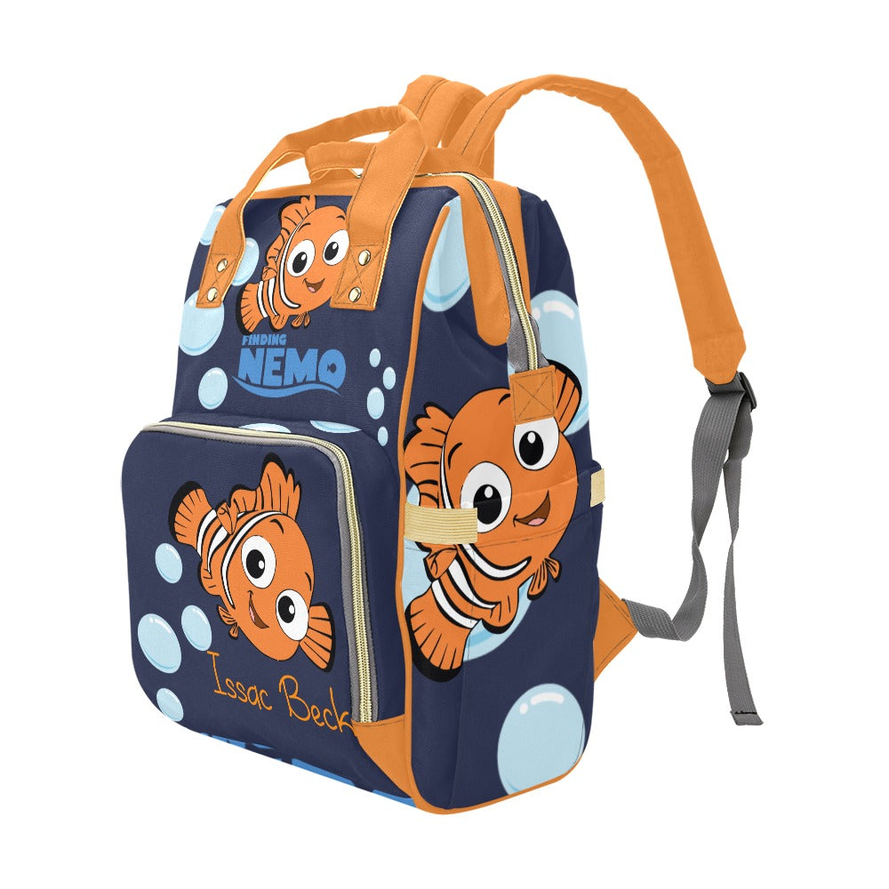 Nemo Diaper bag, Mommy bag and Minky baby blanket bundle