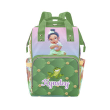 Load image into Gallery viewer, Personalized Diaper Bag and Minky Baby Blanket Bundle
