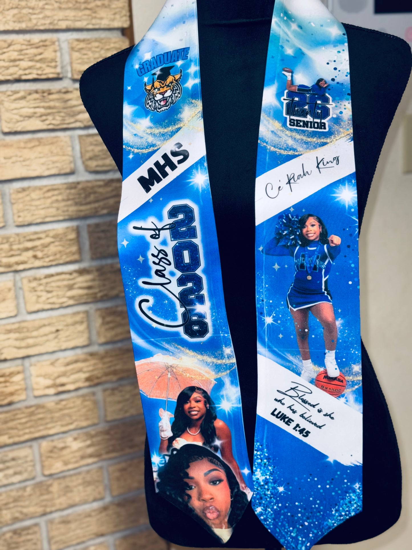 Custom Adult Size Graduation Stole