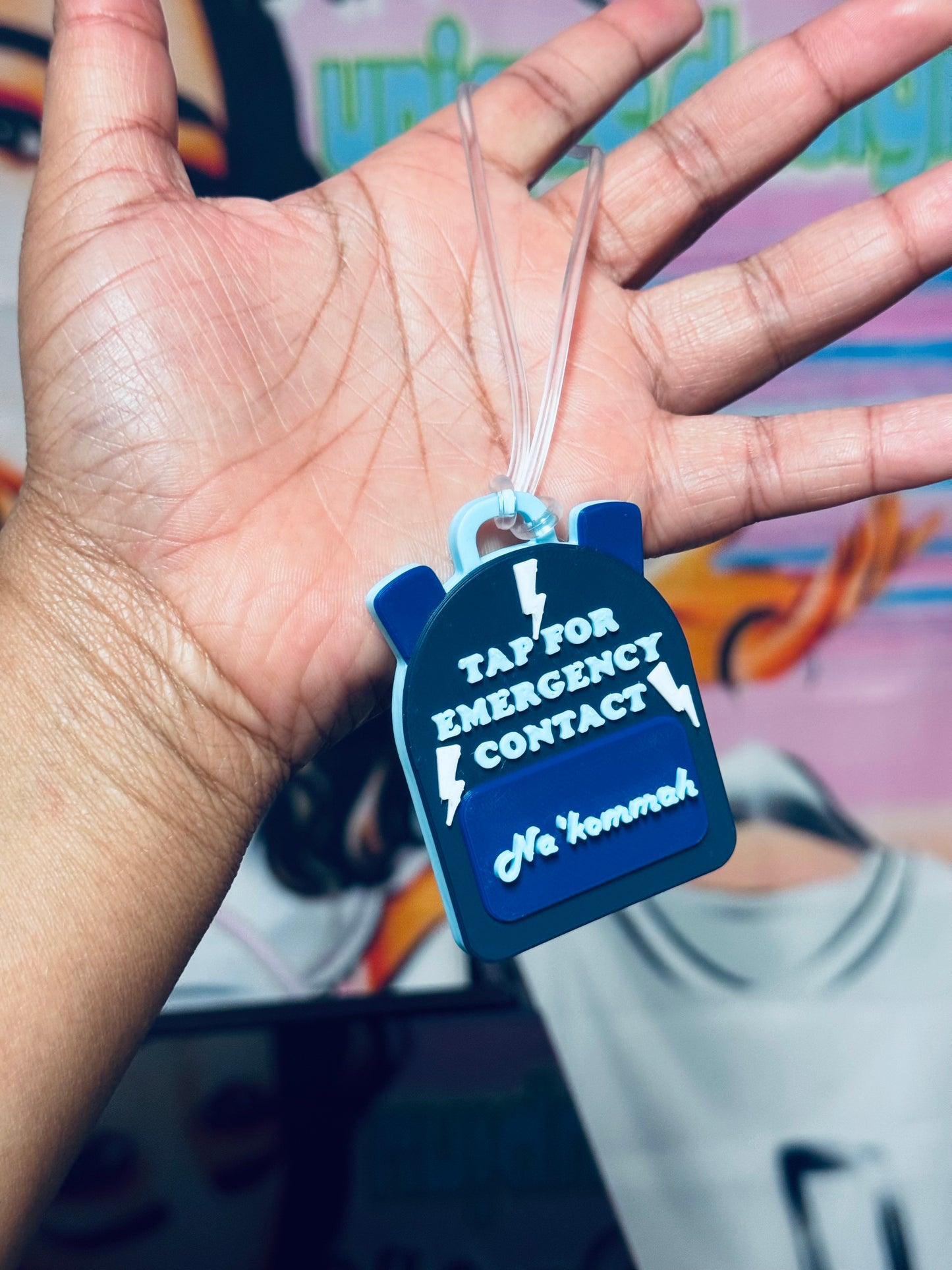 Viral Emergency Contact Book Bag Tag