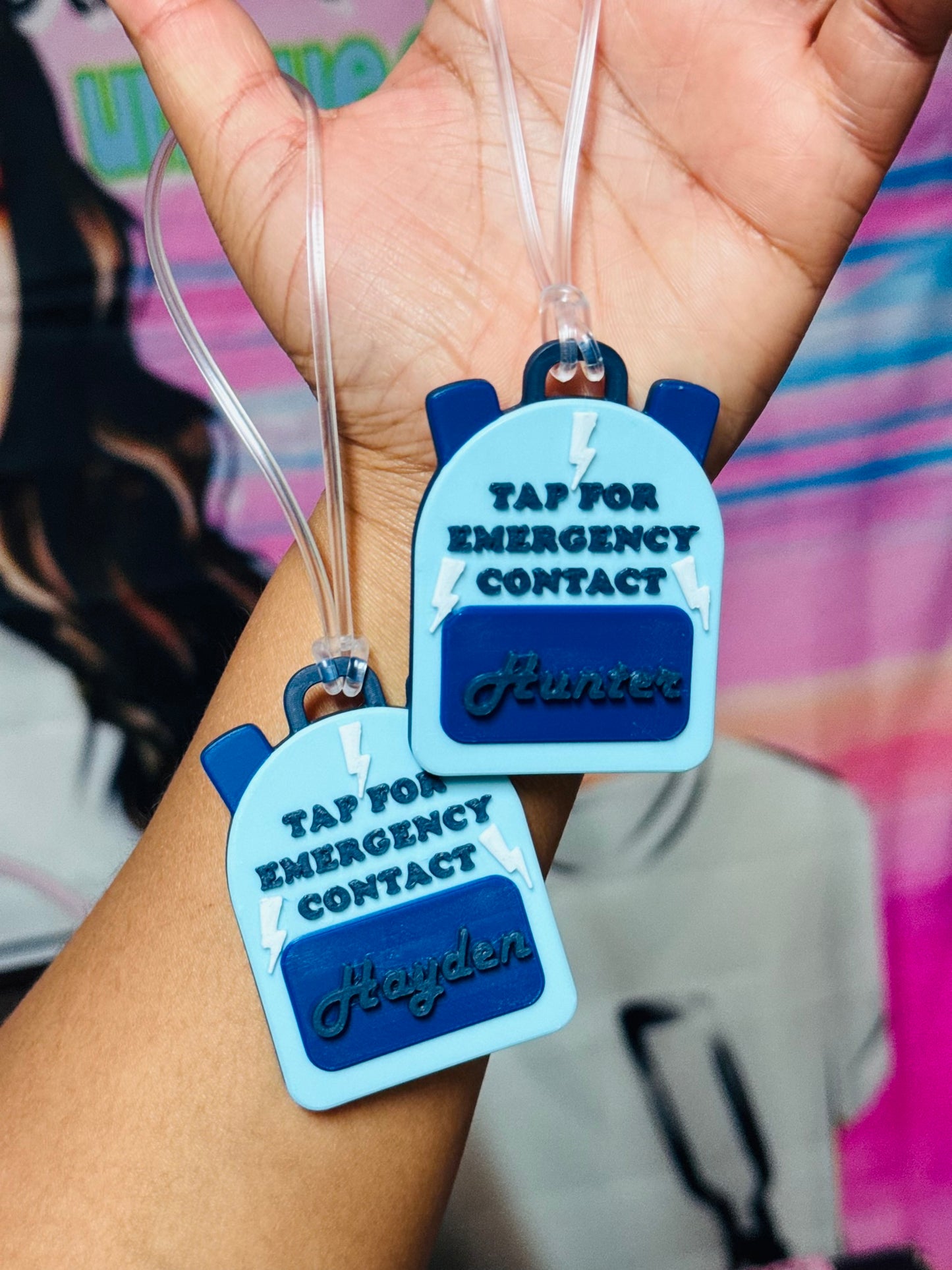 Viral Emergency Contact Book Bag Tag