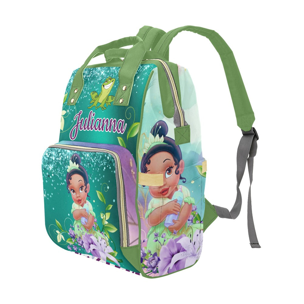 Princess and the Frog Diaper Bag Light Green Straps