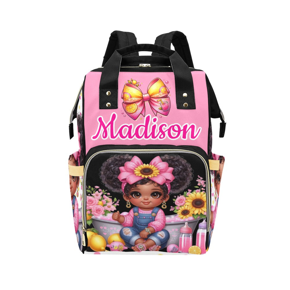 Paw Diaper bag, Mommy bag and Minky Baby Blanket Bundle