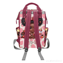 Load image into Gallery viewer, Strawberry Themed, Mommy Bag, Baby Bag and Minky Baby Blanket
