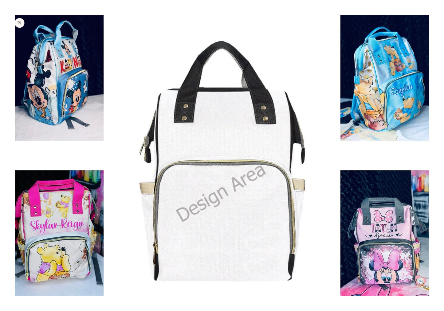 DiaperBag (Specific Theme Requests)
All themed requests should be placed under this listing.

Once your order is received, design options based on your selected theme will be shared for you to choose from via text or email within 24–48 business hours.