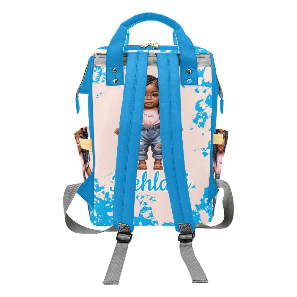 Princess Diaper Bag and Minky Baby Blanket Bundle