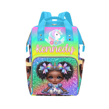 Load image into Gallery viewer, Rainbow Unicorn Baby Bag and Baby Blanket Bundle
