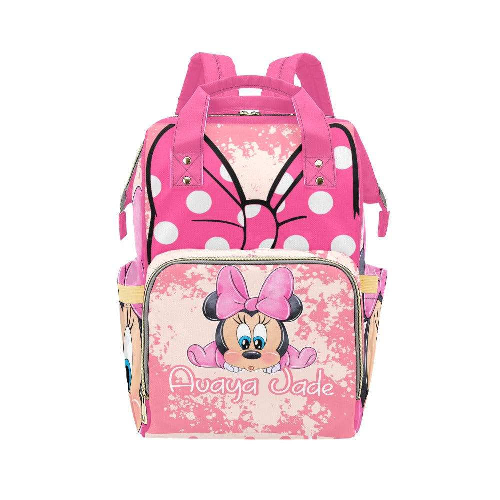 Personalized Diaper Bag and Minky Baby Blanket Bundle