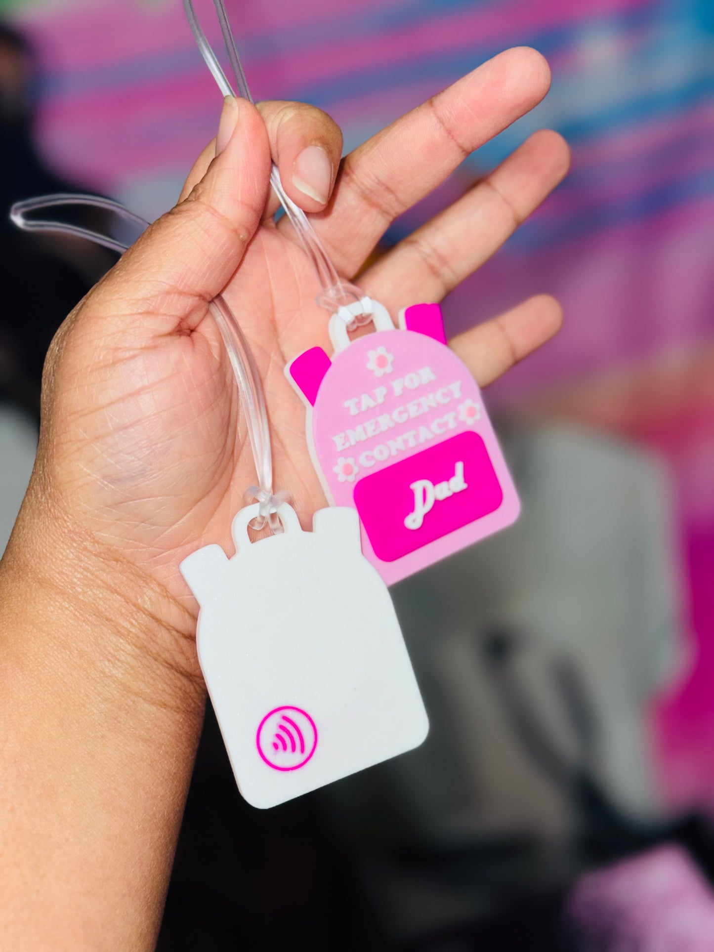 Viral Emergency Contact Book Bag Tag